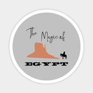 Monument Valley Egypt, black brown Magnet